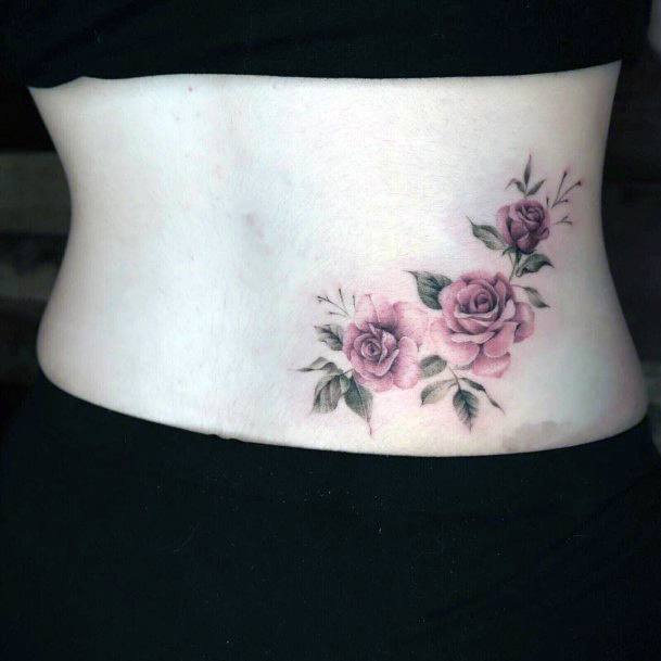 Awesome Good Tattoos For Women Side Flowers Back