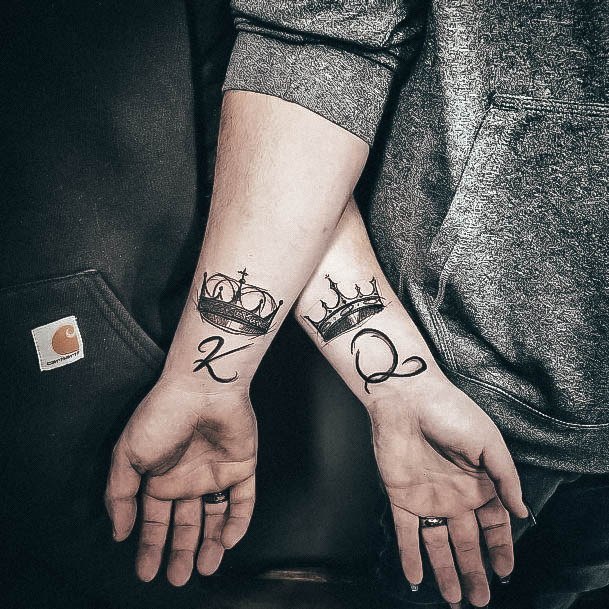 Awesome King And Queen Tattoos For Women Wrist