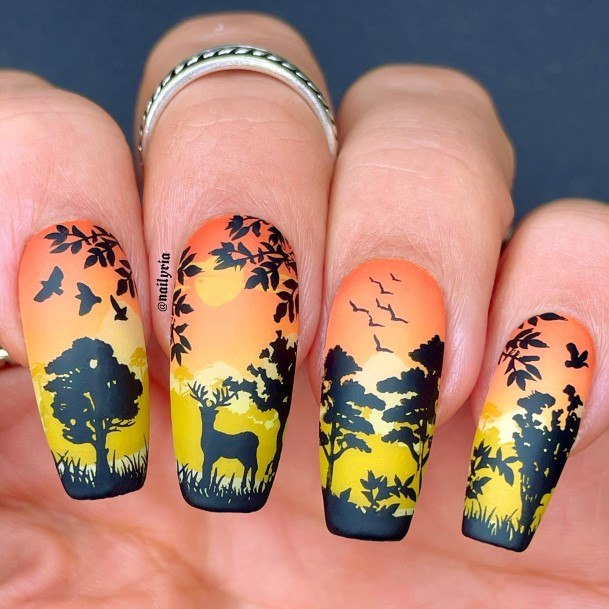 Awesome Landscape Fingernails For Women