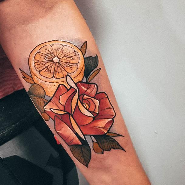 Awesome Lemon Tattoos For Women