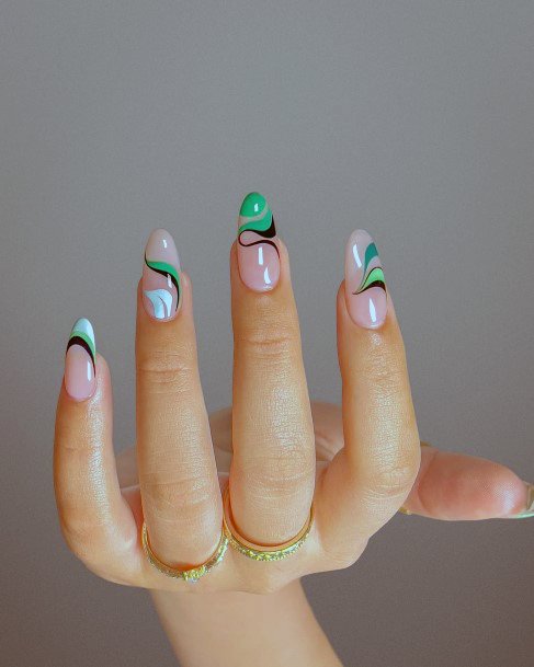 Awesome Light Green Fingernails For Women