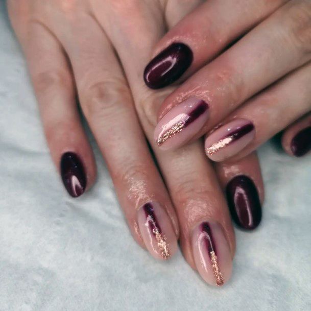 Awesome Maroon Fingernails For Women