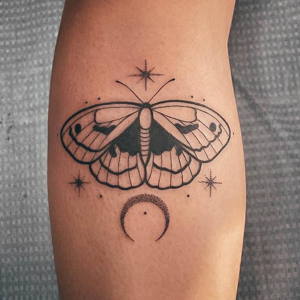 Awesome Moon And Stars Tattoos For Women