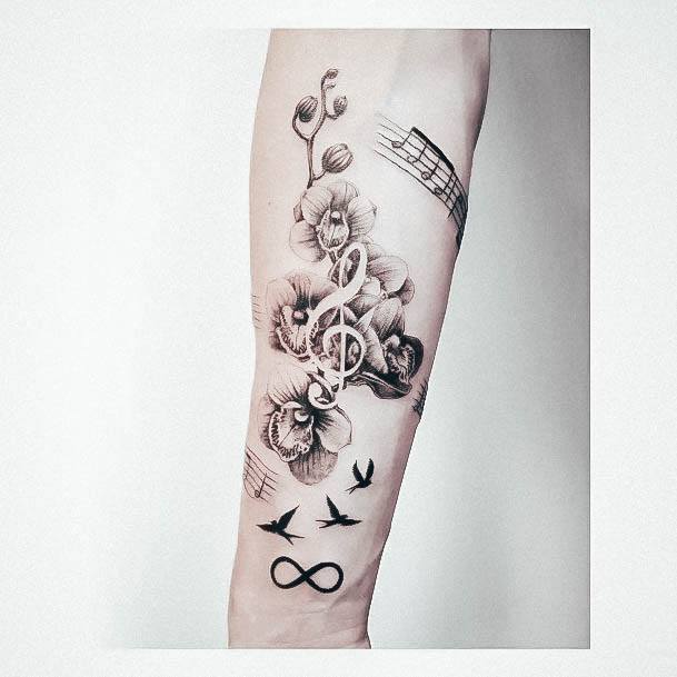 Awesome Music Tattoos For Women Forearm