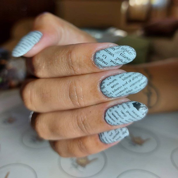 Awesome Newspaper Fingernails For Women