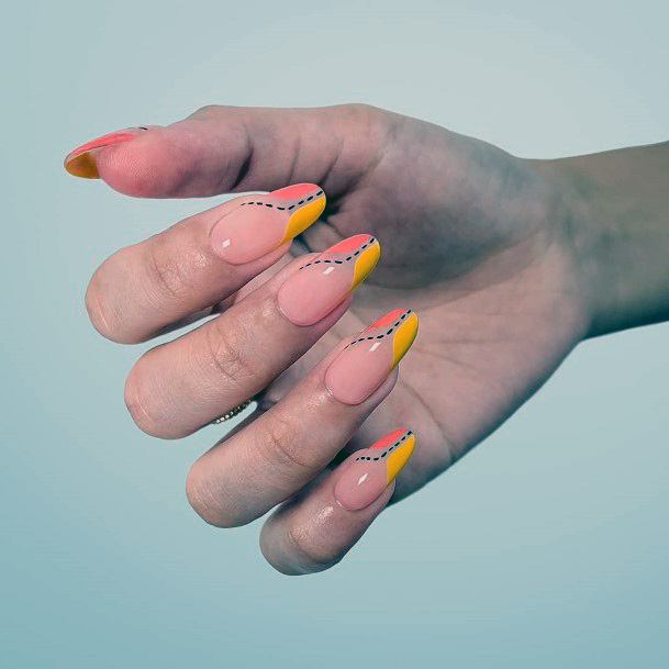 Awesome Orange Dress Fingernails For Women