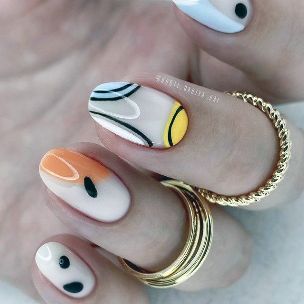 Awesome Orange Fingernails For Women