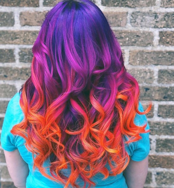 Awesome Orange Ombre Hairstyless For Women