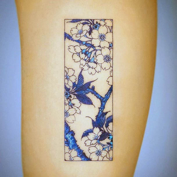 Awesome Oriental Plate Porcelain Tattoos For Women