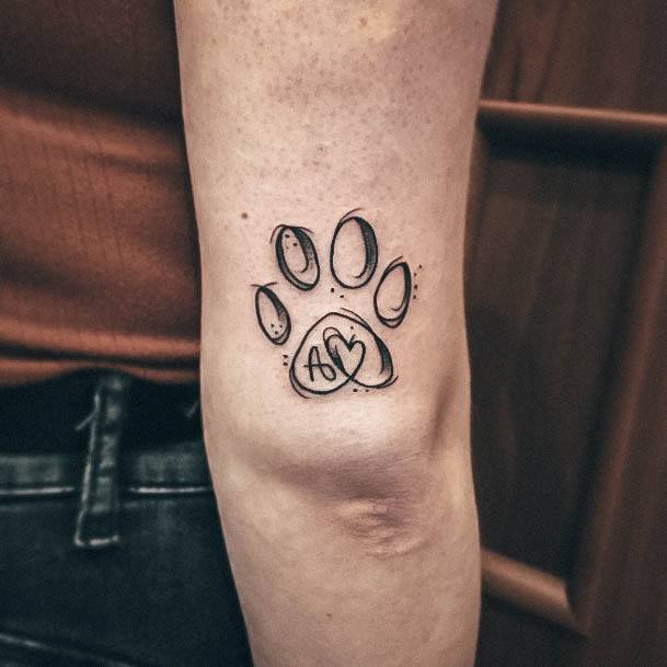 Awesome Paw Print Tattoos For Women Tricep