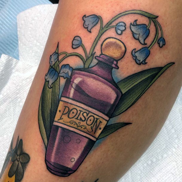 Awesome Poison Bottle Tattoos For Women