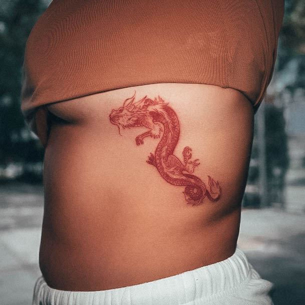 Awesome Red Dragon Tattoos For Women