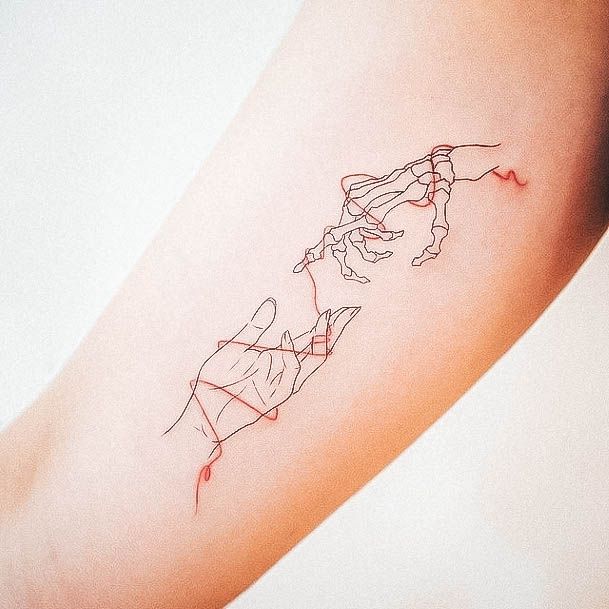 Awesome Red Ink Tattoos For Women