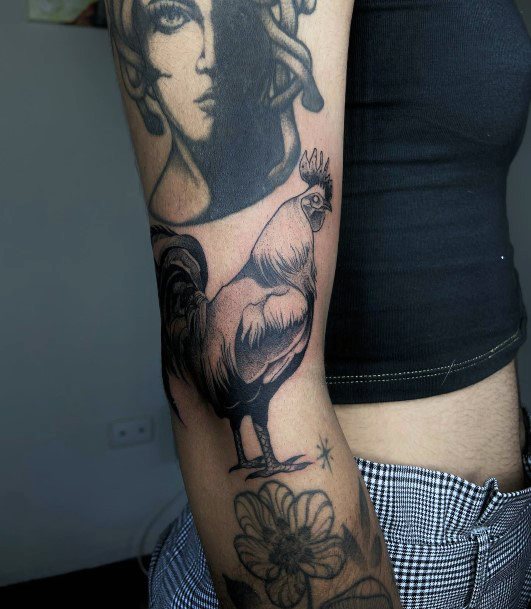 Awesome Rooster Tattoos For Women