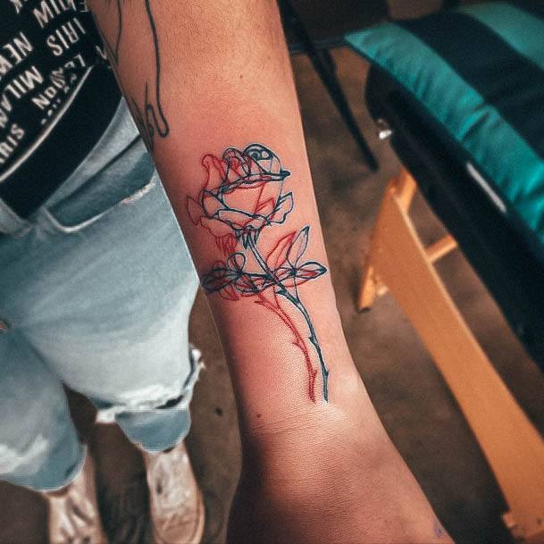 Awesome Rose Forearm Tattoos For Women