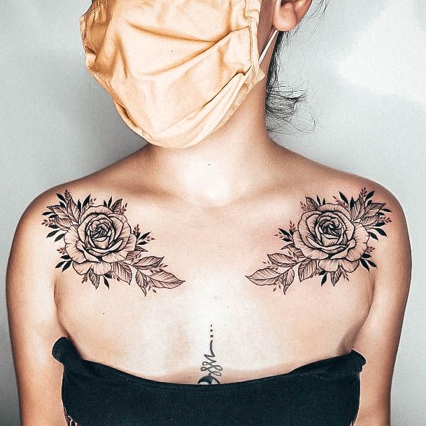 Awesome Rose Shoulder Tattoos For Women