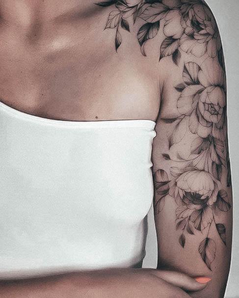 Awesome Rose Sleeve Tattoos For Women