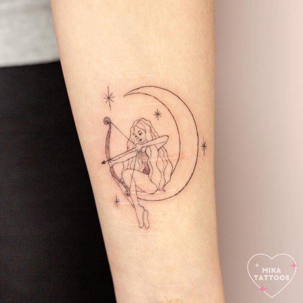 Awesome Sagittarius Tattoos For Women Small Forearm