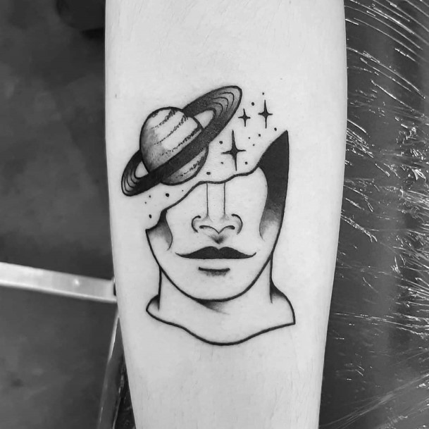 Awesome Saturn Tattoos For Women