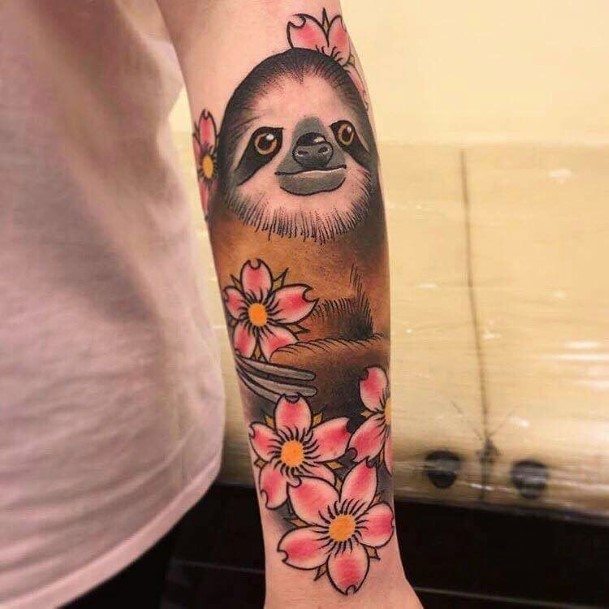 Awesome Sloth Tattoos For Women