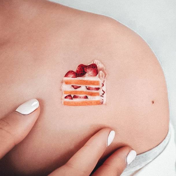 Awesome Strawberry Tattoos For Women