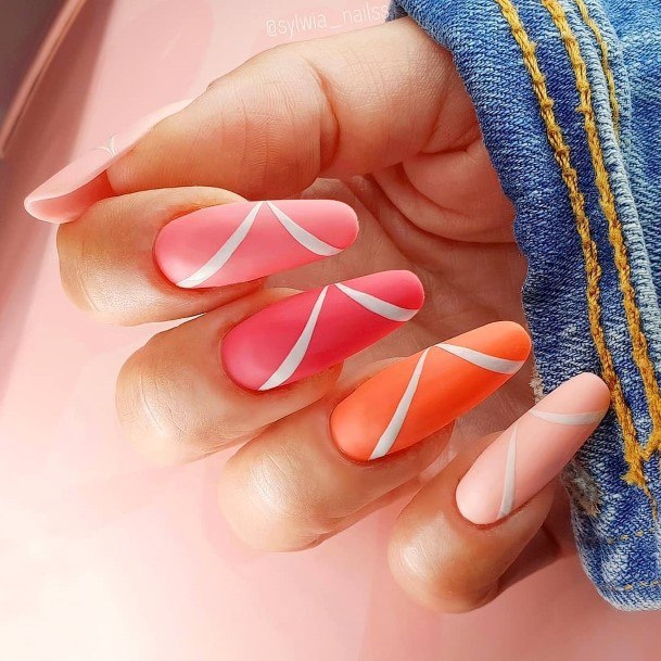 Awesome Summer Matte Fingernails For Women