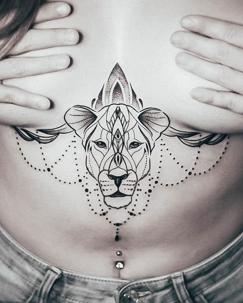 Awesome Tattoos Feminine Ideas Under Boob