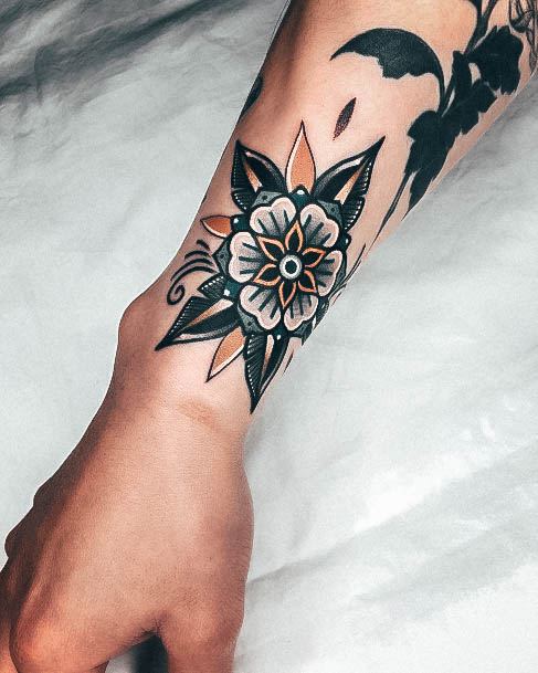 Awesome Tattoos For Girls Wrist Flower