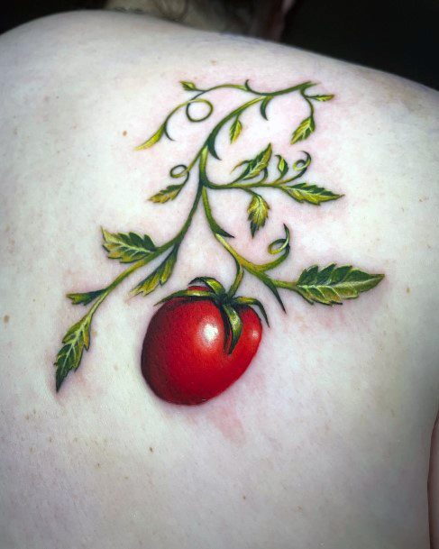 Awesome Tomato Tattoos For Women