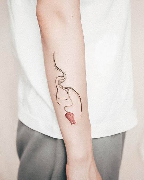 Awesome Tulip Tattoos For Women