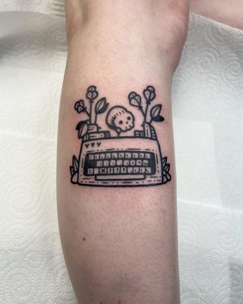 Awesome Typewriter Tattoos For Women