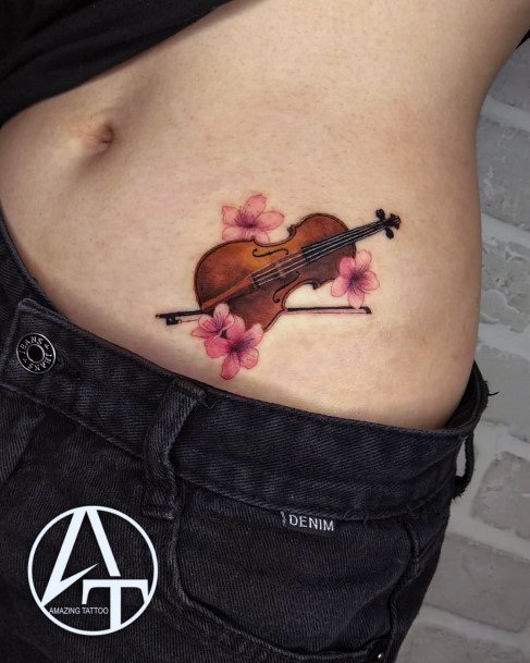 Awesome Violin Tattoos For Women