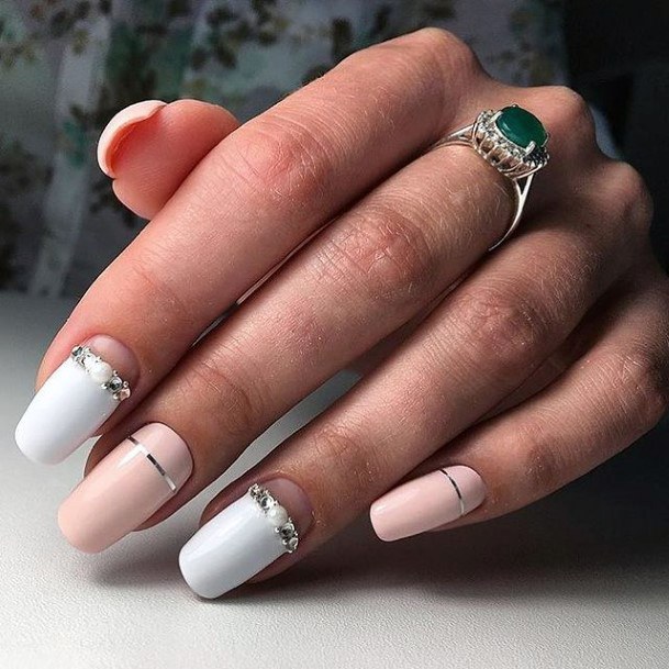 Awesome White Prom Fingernails For Women