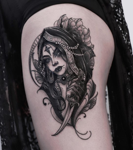 Awesome Witch Tattoos For Women