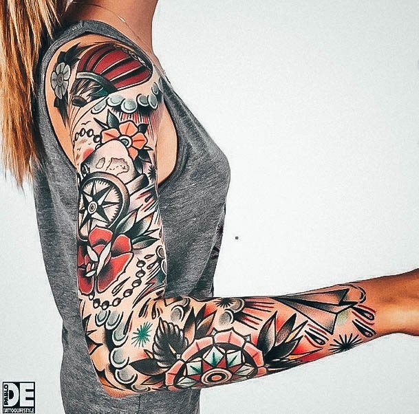 Awesome Womens Tattoos Full Sleeve