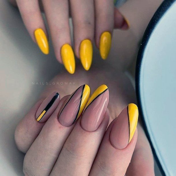 Awesome Yellow Summer Fingernails For Women