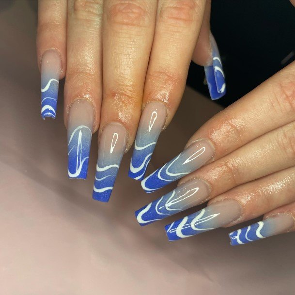 Azure Nails Feminine Ideas