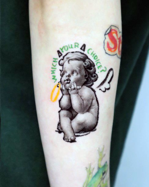 Baby Angel Female Tattoo Designs