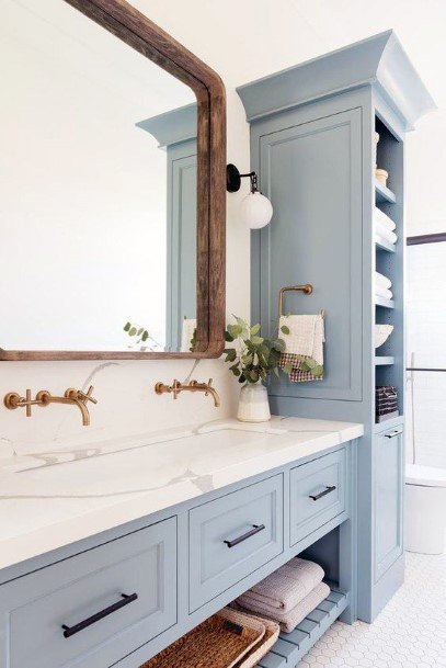 Baby Blue Bathroom Cabinet Ideas