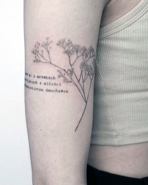 Babys Breath Tattoo Design Inspiration For Women