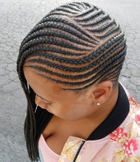 Back And Forward Cornrow Braided Hairstyles For Black Women