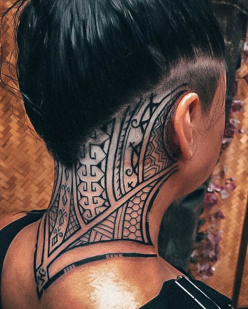 Back Of Neck Tattoo Design Inspiration For Women