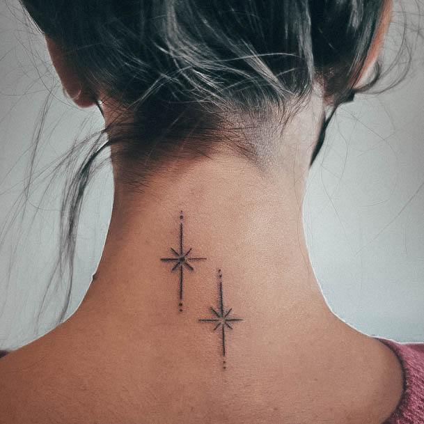 Back Of Neck Womens Tattoo Ideas