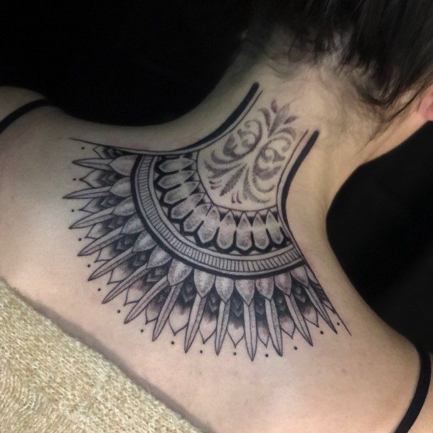 Back Of Neck Womens Tattoos