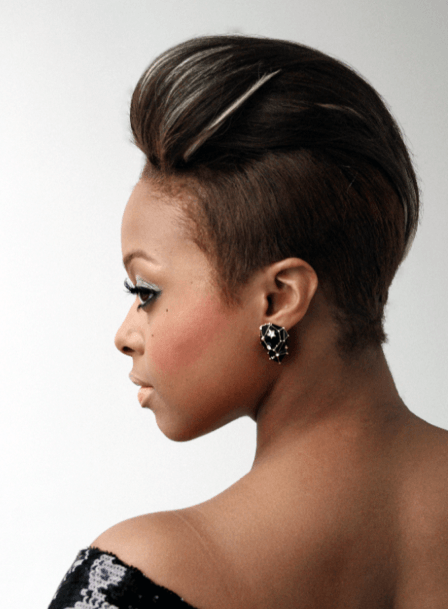 Back Swept Shaved Hairstyles For Women