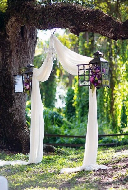 Backyard Wedding Ideas Large Tree Ceremony Arch