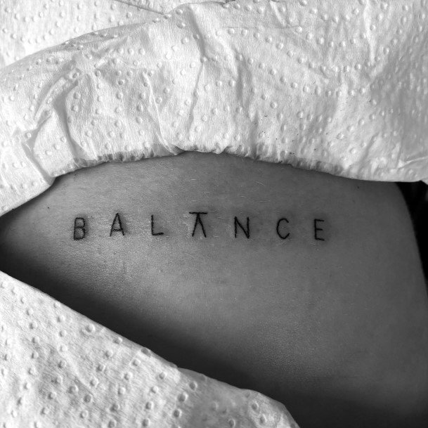 Balance Tattoo For Ladies
