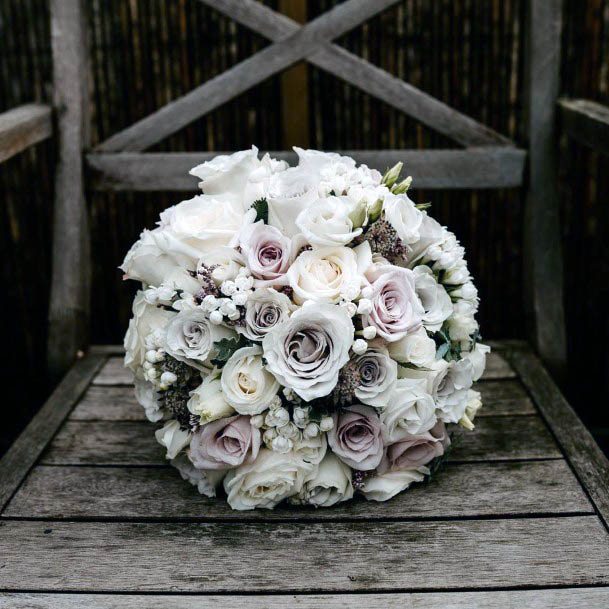 Ball Of Roses Wedding Bouquet