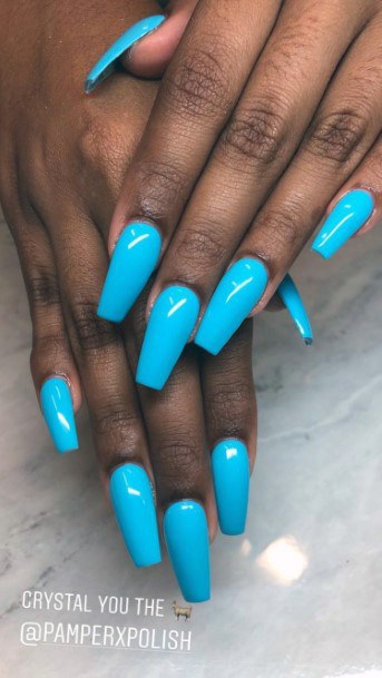 Ballerina Nails Bright Blue For Women