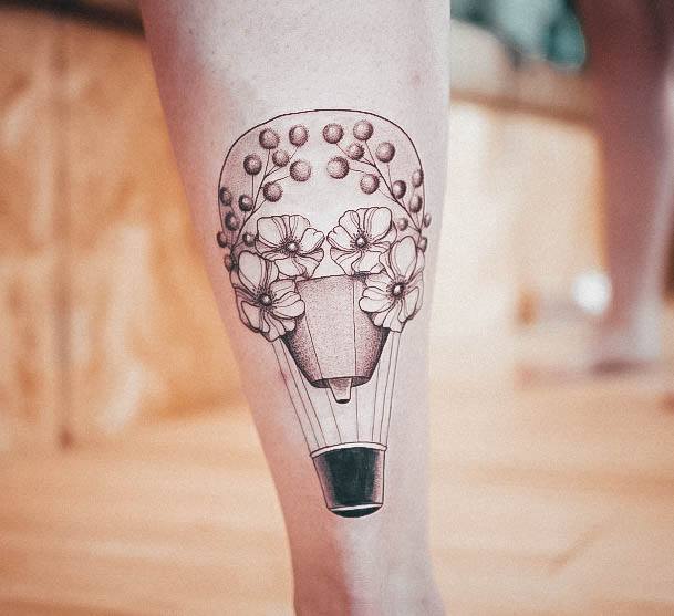 Ballon Tattoo Design Inspiration For Women